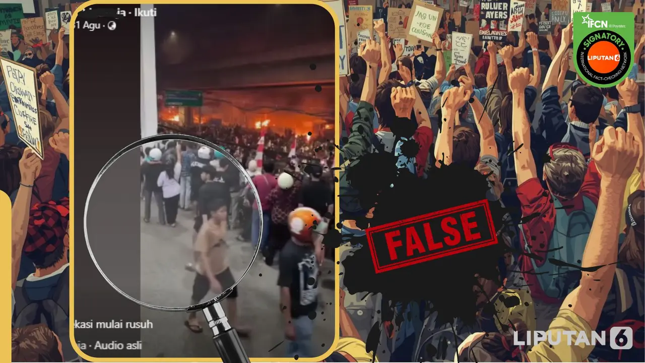 Tangkapan layara klaim video kerusuhan di Kalimalang Bekasi.