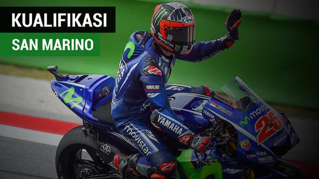Berita video kualifikasi MotoGP San Marino 2017 di mana pebalap Movistar Yamaha, Maverick Vinales, menjadi yang tercepat. Sementara itu, pebalap Repsol Honda, Marc Marquez, menempati posisi ketiga start nanti setelah sempat terjatuh pada kualifikasi ...