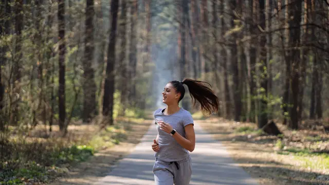 Ilustrasi berjalan kaki pagi hari