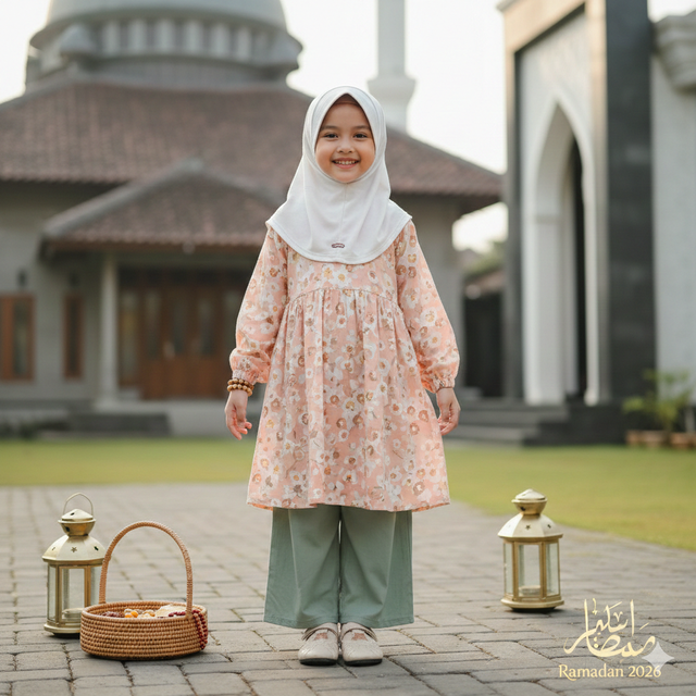 3. Setelan Tunik dan Celana Kulot (Anak Perempuan)