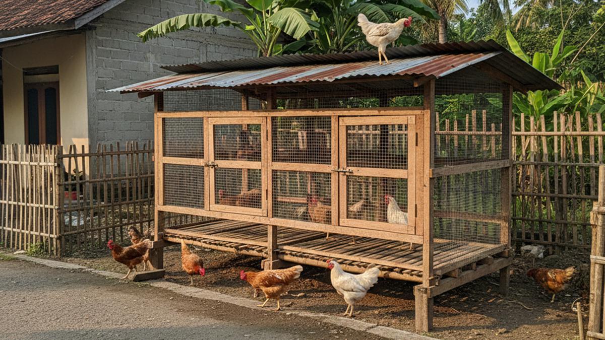 6 Desain Kandang Ayam Kampung Murah dari Kayu dan Besi Bekas di Rumah