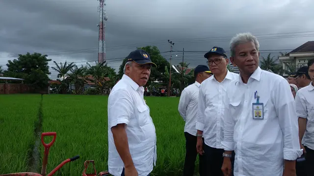 Kementerian PUPR gencar membangun bendungan untuk menambah pasokan air bagi areal persawahan. ( Maulandy Rizki/Liputan6.com)
