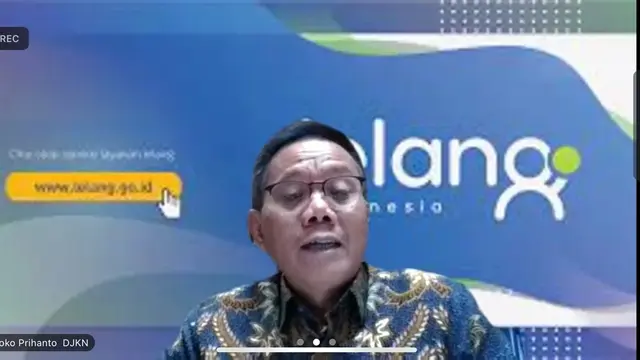 Direktur Lelang Direktorat Jenderal Kekayaan Negara, Kementerian Keuangan Joko Prihanto dalam Media Briefing dengan tema DJKN Catat Rp 35,2 Triliun Nilai Transaksi Lelang di 2022, Jumat (20/1/2023).