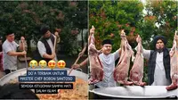 Potret Bobon Santoso masak besar bareng Ustaz Derry Sulaiman setelah mualaf di Ramadhan 2025. (sumber: Instagram/derrysulaiman/bobonsantoso)