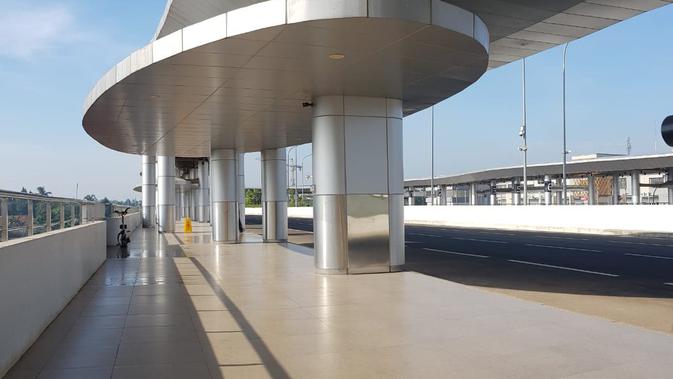 Stasiun Cisauk saat ini tengah menjalani masa renovasi. (twitter.com/Sutopo_PN)