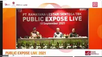Paparan publik PT Ramayana Lestari Sentosa Tbk (RALS), Jumat (10/9/2021) (Dok: tangkapan layar)