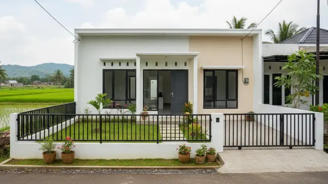 7 Model Rumah Sederhana Tapi Mewah dengan Pagar 2025 yang Cocok untuk Tinggal di Desa, Tampilan Elegan dan Tetap Nyaman
