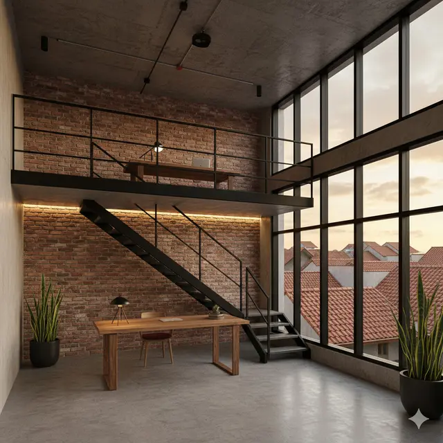 Inspirasi Rumah Kontemporer Murah dengan Mezzanine