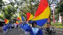 Dalam pawai yang diselenggarakan Sabtu (16/08/14) juga dimeriahkan oleh   barisan drumband (Liputan6.com/Herman Zakharia) 