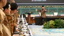 Dalam sambutannya, Prabowo mengapresiasi dedikasi seluruh jajaran menteri yang telah bekerja keras dan membantu merealisasikan program-program pemerintah. (Biro Pers Istana Kepresidenan)
