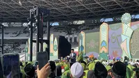 Presiden Joko Widodo atau Jokowi menghadiri Peringatan Hari Lahir ke-78 Muslimat Nahdlatul Ulama (NU) atau Harlah ke-78 Muslimat NU di  Stadion Gelora Bung Karno (GBK), Jakarta Pusat, Sabtu, (20/1/2024). (Ady Anugrahadi).
