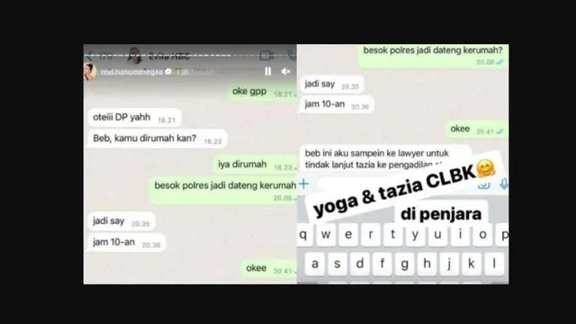 Selebgram yang juga Beauty Influencer Hanum Mega selain menggugat cerai sang suami Achmad Herlambang alias Bambang, juga melaporkannya bersama selingkuhannya Tama Tazia ke polisi.