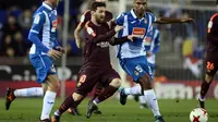Lionel Messi gagal mengantarkan Barcelona menaklukkan Espanyol pada derbi Catalunya. (AFP/Josep Lago)