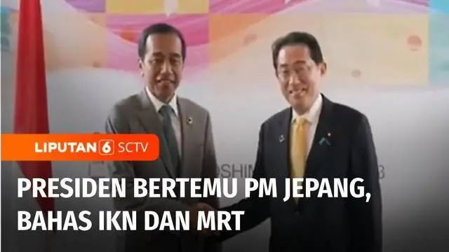 Presiden Jokowi bertemu dengan Perdana Menteri Fumio Kishida saat menghadiri KTT G7 di Hiroshima, Jepang. Dalam pertemuan ini sejumlah hal dibahas di antara soal Ibu Kota Nusantara atau IKN.