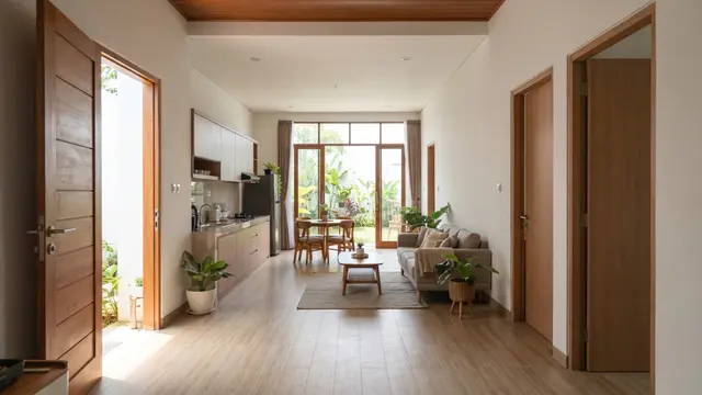 Desain Rumah 3 Kamar Tanpa Banyak Sekat