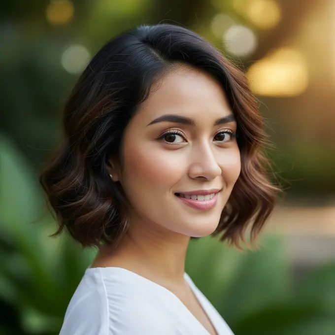 Model Rambut Wanita Pendek Bergelombang
