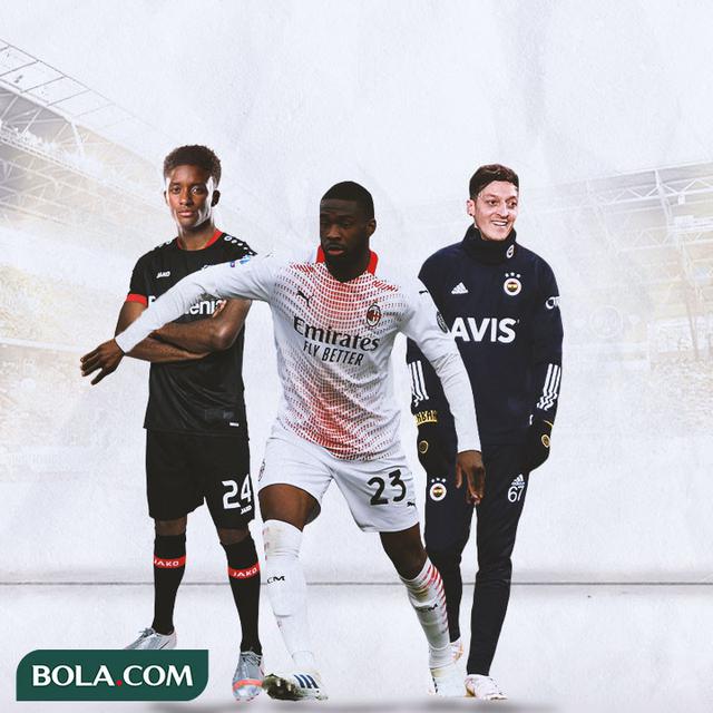 Ilustrasi - Demarai Gray, Fikayo Tomori, Mesut Ozil