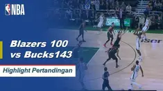 Giannis memimpin Milwaukee atas Portland dengan 33 poin, 16 rebound, dan 9 assist saat Bucks menang dalam mode yang mendominasi, 143 - 100.