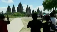 Komplek Candi Prambanan ini selalu menarik perhatian wisatawan. (Liputan 6 SCTV) 