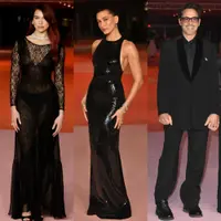 Lihat di sini beberapa potret parade outfit glamor gemerlap para seleb di red carpet Academy Museum Gala 2023.