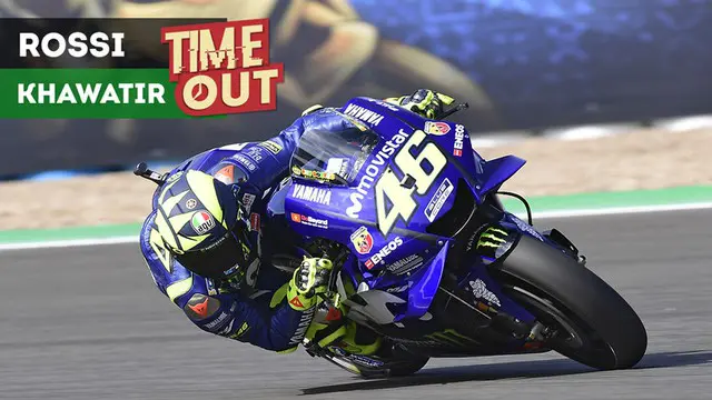 Berita video Time Out kali ini tentang pembalap Movistar Yamaha, Valentino Rossi, yang khawatir tak bisa bersaing dengan rider Repsol Honda, Marc Marquez.