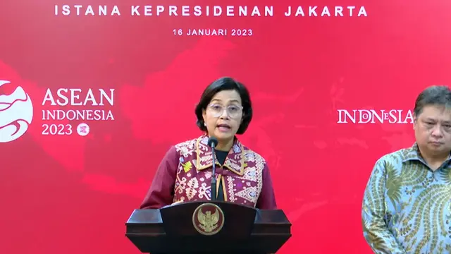 Menteri Keuangan Sri Mulyani dalam Keterangan Pers Menteri terkait Sidang Kabinet Paripurna