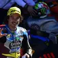 Franco Morbidelli baru saja menjajal tes perdananya dengan motor MotoGP milik Marc VDS. (PIERRE-PHILIPPE MARCOU / AFP)