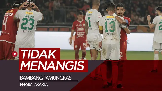 Berita video striker Persija Jakarta, Bambang Pamungkas, tidak menangis saat melakukan seremoni perpisahan di SUGBK, Selasa (17/12/2019). Bepe bilang "gak banget" kalau sampai dirinya menangis di lapangan.