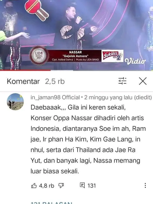 6 Komentar Warganet di Video 'Oppa Nassar Kiyowo' Ini Kocak, Bikin Geleng Kepala