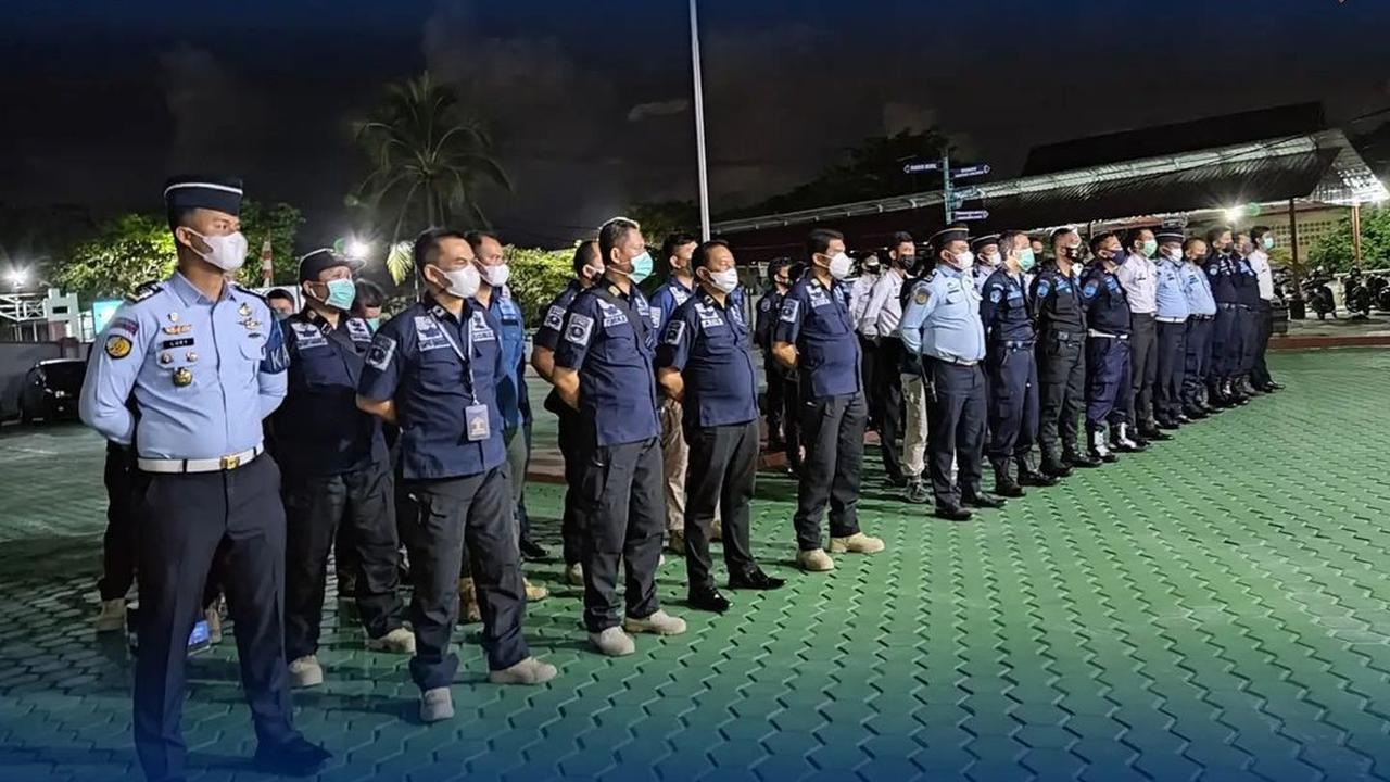 Apel jelang razia di Rumah Tahanan Negara Balikpapan. Foto istimewa