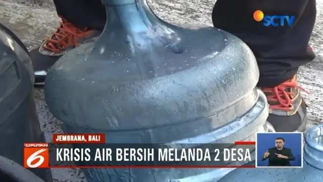 Banjir bandang putus pipa PDAM, sejumlah desa di Jembrana, Bali, dilandra krisis air bersih.