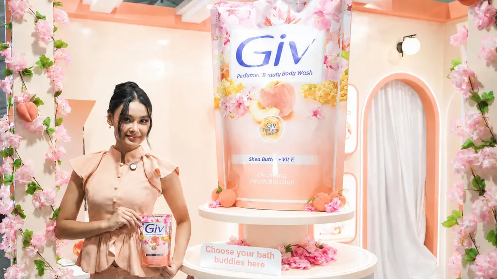 Peluncuran inovasi sabun mandi wangi buah peach dari GIV. [Dok/GIV Body Wash].