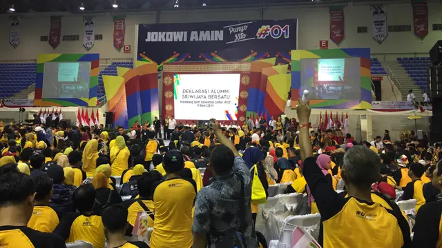 Alumni Sriwijaya Bersatu mendeklarasikan dukungan untuk pasangan Jokowi-Ma'ruf Amin.