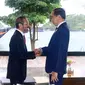 Presiden Joko Widodo atau Jokowi menggelar pertemuan bilateral dengan Perdana Menteri (PM) Timor-Leste Taur Matan Ruak di Hotel Meruorah, Labuan Bajo, Provinsi Nusa Tenggara Timur (NTT), Selasa (9/5/2023). (Foto: Muchlis Jr - Biro Pers Sekretariat Presiden)