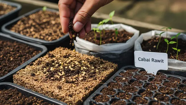 cara menanam cabe di pot agar tumbuh subur