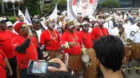 Komunitas Relawan Peduli Papua Bangkit dukung Jokowi jadi presiden. (Liputan6.com/Taufifiqurrahman)