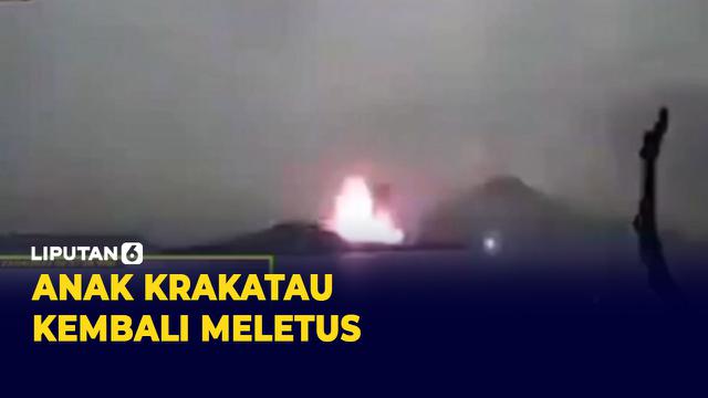Detik-detik Gunung Anak Krakatau Meletus