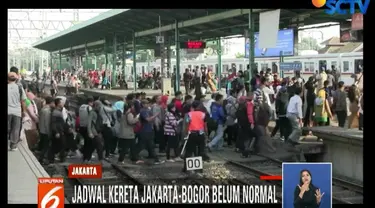 Penumpang tujuan Bogor dari Stasiun Manggarai hanya bisa turun di Stasiun Bojong Gede.