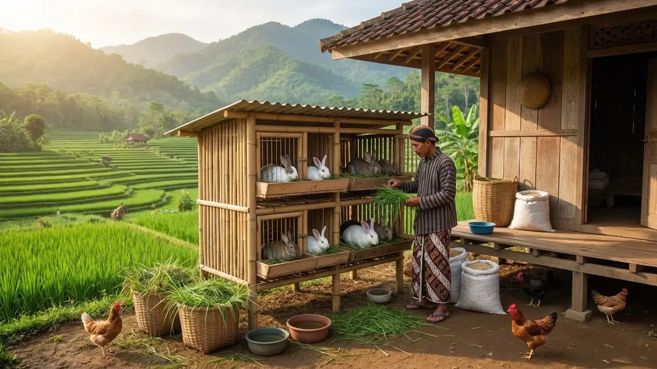 Ternak Kelinci Modal Rp3 Juta di Desa/Gemini AI