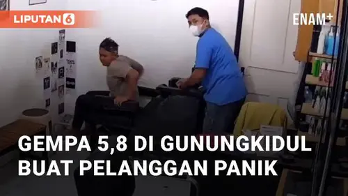 VIDEO: Detik-detik Gempa 5,8 di Gunungkidul Yogyakarta Buat Pelanggan Panik