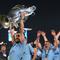 Gelandang Manchester City, Bernardo Silva, membantu timnya menorehkan treble winner pada musim ini. (AFP/FRANCK FIFE)