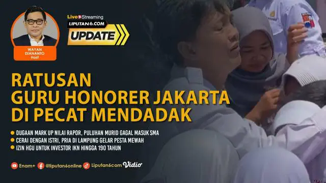 Dinas Pendidikan DKI Jakarta melakukan pemecatan serentak ratusan guru honorer di awal tahun ajaran baru. Langkah ini dilakukan sebagai tindak lanjut temuan BPK terkait ketidaksesuaian data guru honorer dengan aturan.