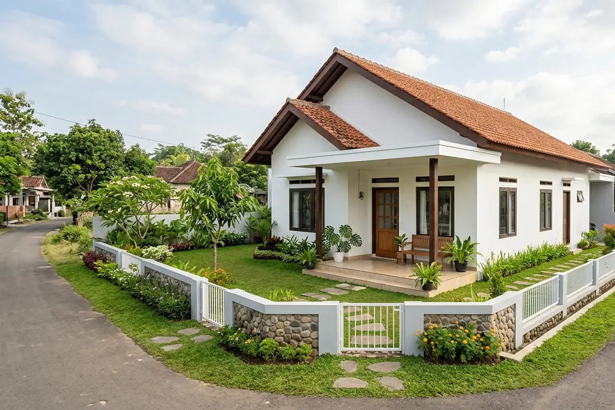 Model Rumah Desa yang Cocok untuk Lahan Hook. Gemini