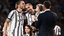 Keduanya akan pergi dari Juventus bersamaan dengan berakhirnya musim 2021/2022 dan belum memutuskan kemana akan berlabuh. (AFP/Marco Bertorello)