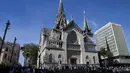 Kubah Katedral sebagian runtuh setelah gempa bumi melanda Manizales, Kolombia, pada hari Senin, 10 Agustus 2026. (Foto AP/Dario Cardona)