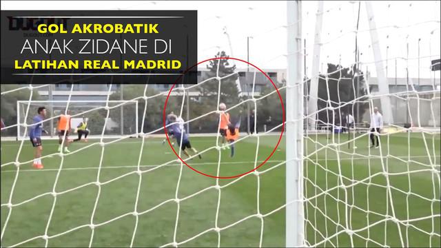 Enzo Zidane mencetak gol spektakuler saat sesi latihan bersama tim utama Real Madrid, seperti apa golnya?