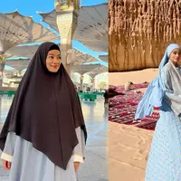 Usai jalani ibadah Umroh, Titi Kamal tidak langsung pulang ke Indonesia. Ia pilih menikmati keindahan alam Saudi Arabia bersama Christian Sugiono dengan gaya modis [@titi_kamall]
