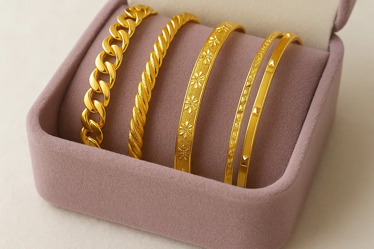 Model Gelang Emas 22 Karat 5 Gram yang Lagi Tren di 2025