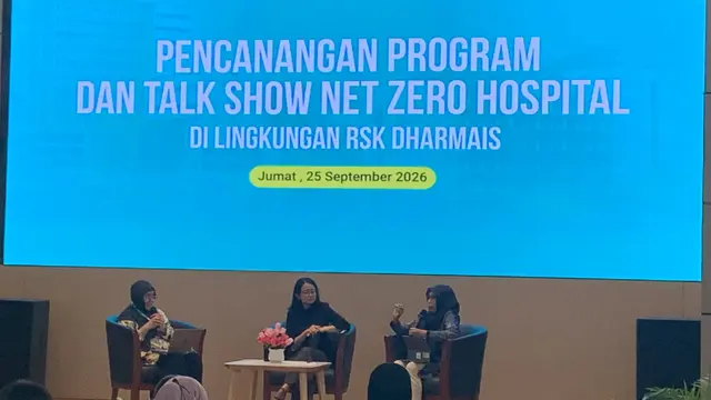 Talk Show Net Zero Hospital di RS Kanker Dharmais, Jumat (25/9/2026). (Liputan6.com/Rachel)