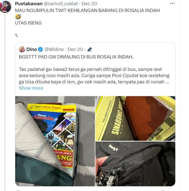 Catatan Kehilangan Penumpang Bus PO Rosalia Indah